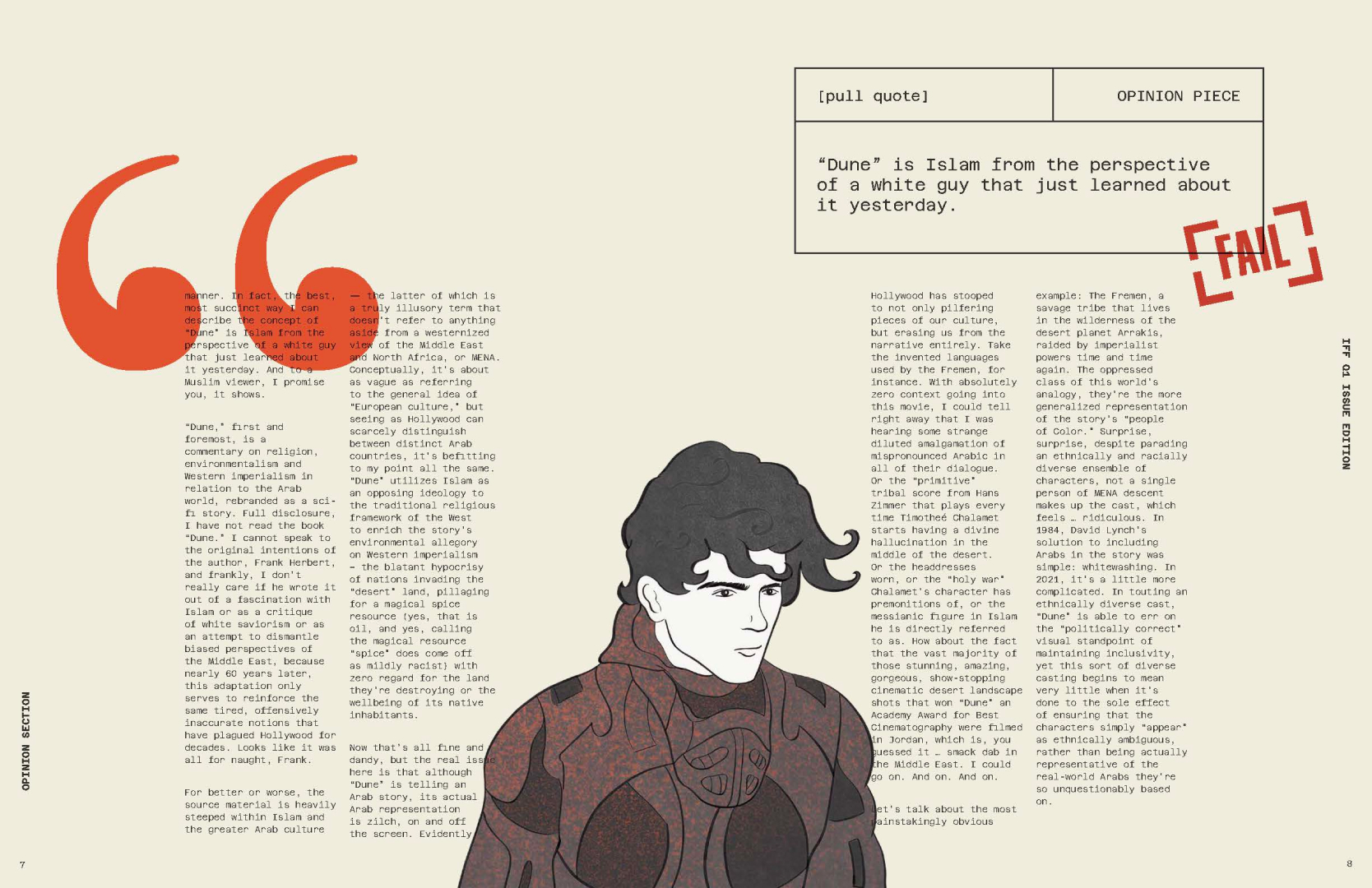 magazine spread, editorial illustrations