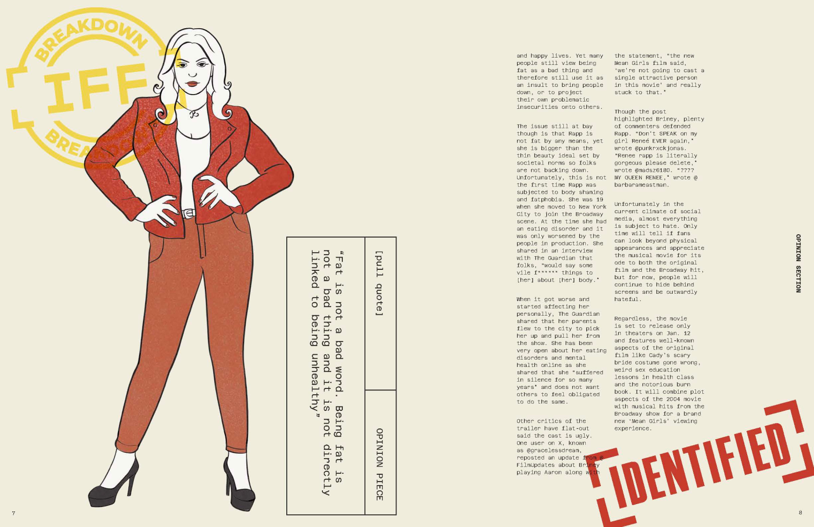 magazine spread, editorial illustrations